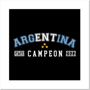 Argentina World Cup Champions, Perfect Argentina Campeón Mundial Qatar 2022 Posters and Art